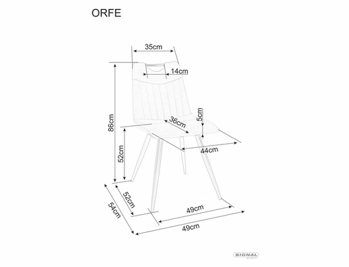 Стул ORFE Sztruks Signal Зеленый фотография