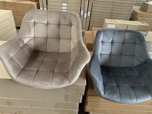 Крісло ELEGANTE Velvet Intarsio Сірий фотографія