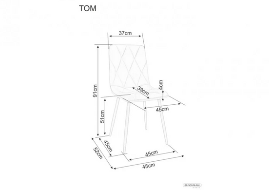 Стул Tom Velvet Signal Черный фотография