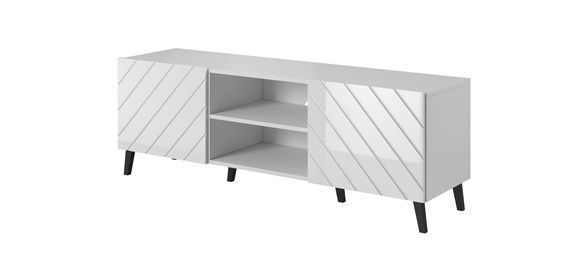 ТВ Тумба ABETO RTV Cama 150 Белый мат/ Белый глянец фотография
