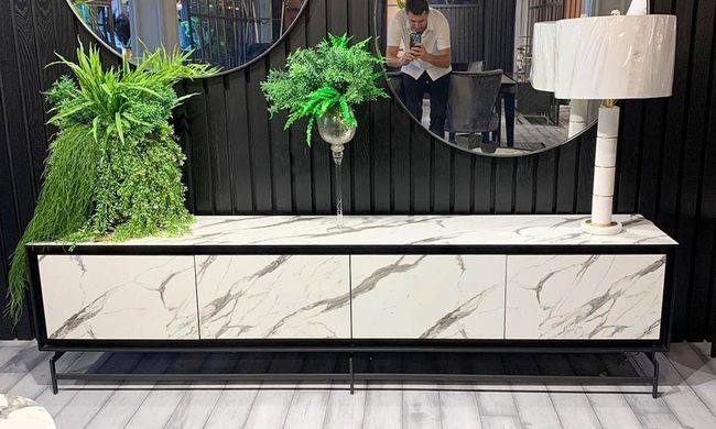 ТВ Тумба Палаццо Prestol Белый глянец фотография