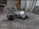 Керамический стол Офелия TML-1250 VETRO 105(138)x105 спайдер грей+черный