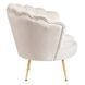 Крісло м'яке з підставкою MEBEL ELITE GRAND Velvet Кремовий