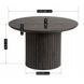 Стіл круглий розкладний MEBEL ELITE CHARLES 120(160)х120 см Чорний