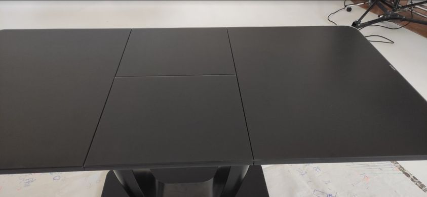 Стол раскладной TML-560-1 Vetro 110(150)x75 Матовый Черный фотография