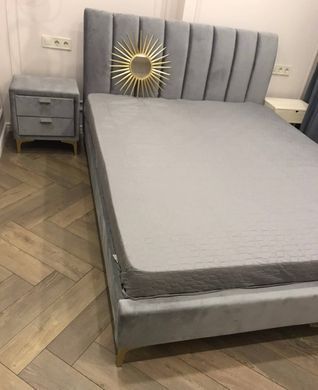 Приліжкова тумба MONAKO Velvet Signal Сірий фотографія
