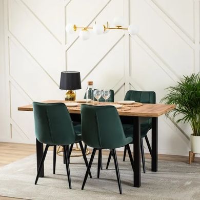 Стул бархатный MEBEL ELITE RIO Velvet, Зеленый фотография