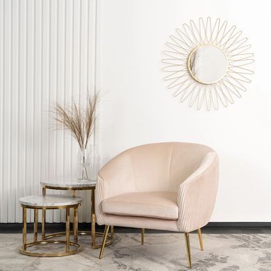 Кресло мягкое STELLA Velvet MEBEL ELITE Беж фотография
