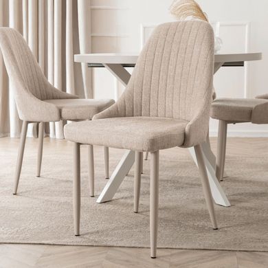 Стілець MEBEL ELITE TORINO, тканина Кремовий фотографія