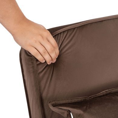 Крісло розкладне MEBEL ELITE BART Velvet&nbsp;Коричневий фотографія