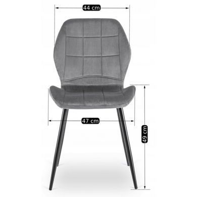 Стул бархатный MEBEL ELITE IRYS Velvet Серый фотография