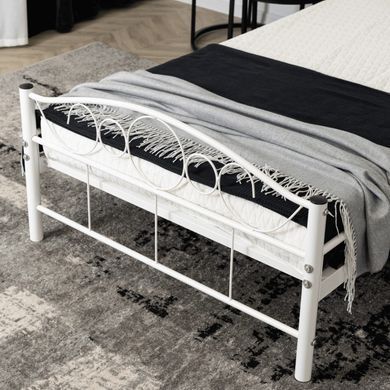 Ліжко металеве GRIFFIN MEBEL ELITE GRIFFIN 90x200 Білий фотографія