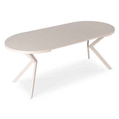 Стол раскладной круглый MEBEL ELITE LUGO 90(190)х90 см Кашемир/Кашемир фотография