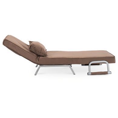 Крісло розкладне MEBEL ELITE BART Velvet&nbsp;Коричневий фотографія