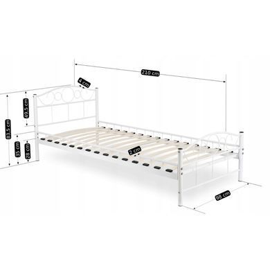 Ліжко металеве GRIFFIN MEBEL ELITE GRIFFIN 90x200 Білий фотографія