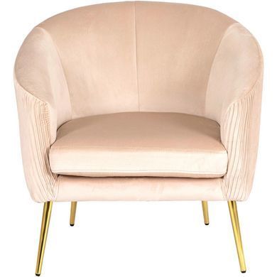 Кресло мягкое STELLA Velvet MEBEL ELITE Беж фотография