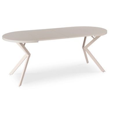Стол раскладной круглый MEBEL ELITE LUGO 90(190)х90 см Кашемир/Кашемир фотография
