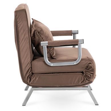 Крісло розкладне MEBEL ELITE BART Velvet&nbsp;Коричневий фотографія