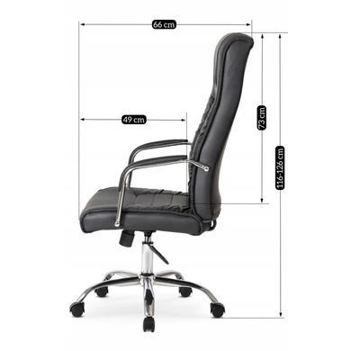 Стілець офісний поворотний MEBEL ELITE OTTO екошкіра Чорний фотографія