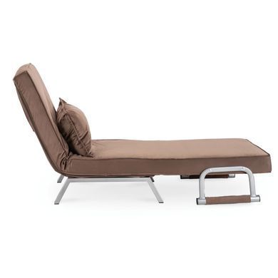 Крісло розкладне MEBEL ELITE BART Velvet&nbsp;Коричневий фотографія