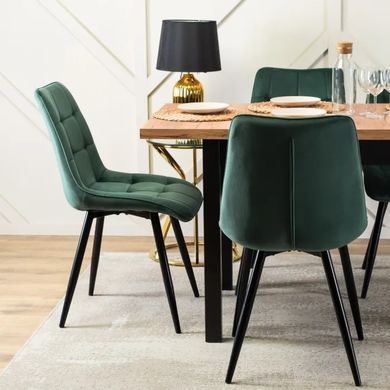 Стул бархатный MEBEL ELITE RIO Velvet, Зеленый фотография