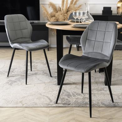 Стул бархатный MEBEL ELITE IRYS Velvet Серый фотография