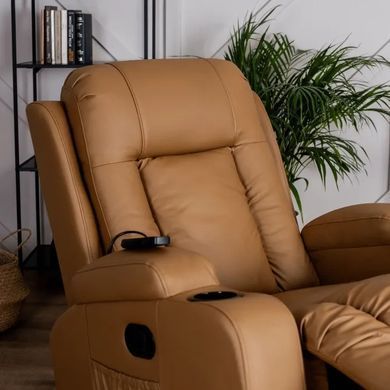Масажне крісло MEBEL ELITE BOX екошкіра Карамель фотографія
