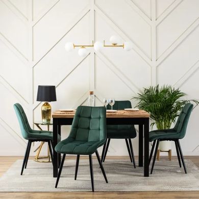 Стул бархатный MEBEL ELITE RIO Velvet, Зеленый фотография