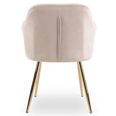 Стул бархатный MEBEL ELITE RAYA Velvet крем/золотой фотография