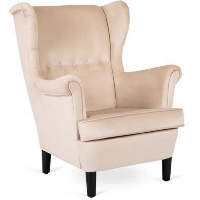 Кресло мягкое бархатное MEBEL ELITE KLARIS 2 Velvet Беж фотография