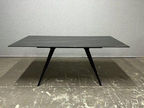 Стіл Розкладний ТОРІ Prestol 120/180x80 Кераміка Чорний Мат / Чорний фотографія