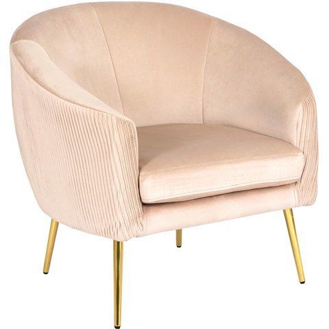 Крісло м'яке STELLA Velvet MEBEL ELITE Беж фотографія