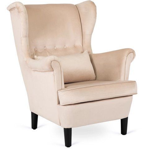 Крісло м'яке оксамитове MEBEL ELITE KLARIS 2 Velvet Беж фотографія