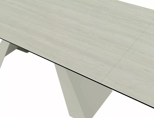 Стіл Обідній SALVADORE CERAMIC 160(240)X90 Signal Травертин Бежевий / кашемір фотографія