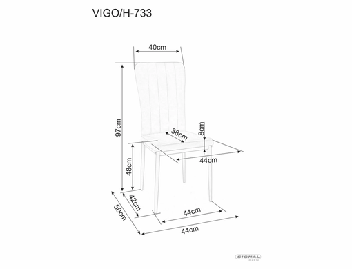Стілець Vigo Velvet Signal Оливка фотографія