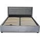 Кровать бархатная MEBEL ELITE BLOOM Velvet 160x200см Серый
