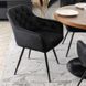 Стілець поворотний оксамитовий MEBEL ELITE IDA Velvet Чорний