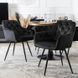 Стілець поворотний оксамитовий MEBEL ELITE IDA Velvet Чорний