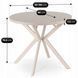 Стол раскладной круглый MEBEL ELITE LUGO 90(190)х90 см Кашемир/Кашемир