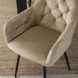 Стілець оксамитовий MEBEL ELITE VIKI Velvet бежевий