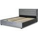 Кровать бархатная MEBEL ELITE BLOOM Velvet 160x200см Серый