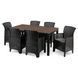Комплект садовой мебели MEBEL ELITE ARGOS 160-240 FRESNO 6 орех/черный