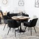 Стілець поворотний оксамитовий MEBEL ELITE IDA Velvet Чорний