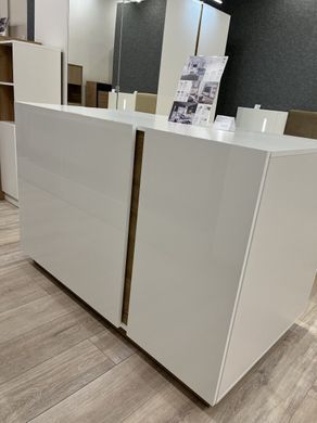 Комод Perfect Home Арко / Arco 3-дверный 3D/138 Белый глянец/дуб грандсон фотография