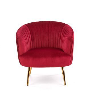Крісло CROWN Velvet Halmar Бордо фотографія