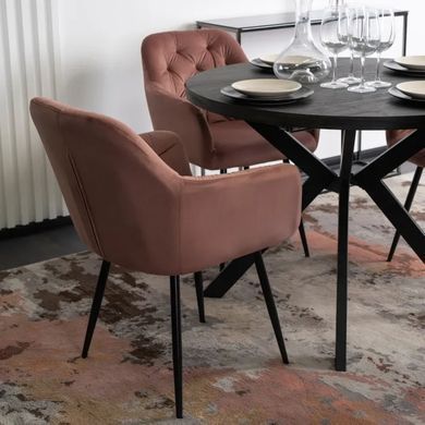 Стілець оксамитовий MEBEL ELITE VIKI Velvet рожевий фотографія