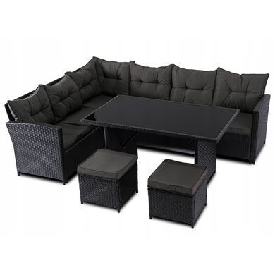 Комплект садових меблів MEBEL ELITE DALLAS Чорний