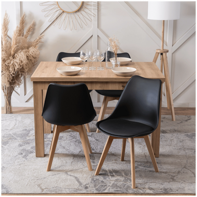 Стілець MEBEL ELITE SCANDI Чорний/Дуб фотографія