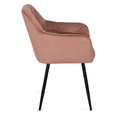 Стілець оксамитовий MEBEL ELITE VIKI Velvet рожевий фотографія