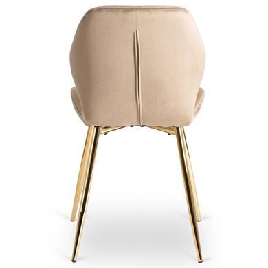 Стул бархатный MEBEL ELITE IRYS Velvet Беж/золото фотография